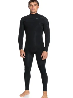 Mens Quiksilver Wetsuits|4/3 Everyday Sessions Chest Zip Wetsuit