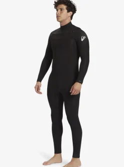 Mens Quiksilver Wetsuits|4/3 Everyday Sessions Chest-Zip Wetsuit
