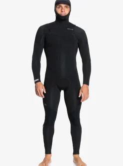 Mens Quiksilver Wetsuits|5/4/3/ Everyday Sessions Hooded Chest-Zip Wetsuit