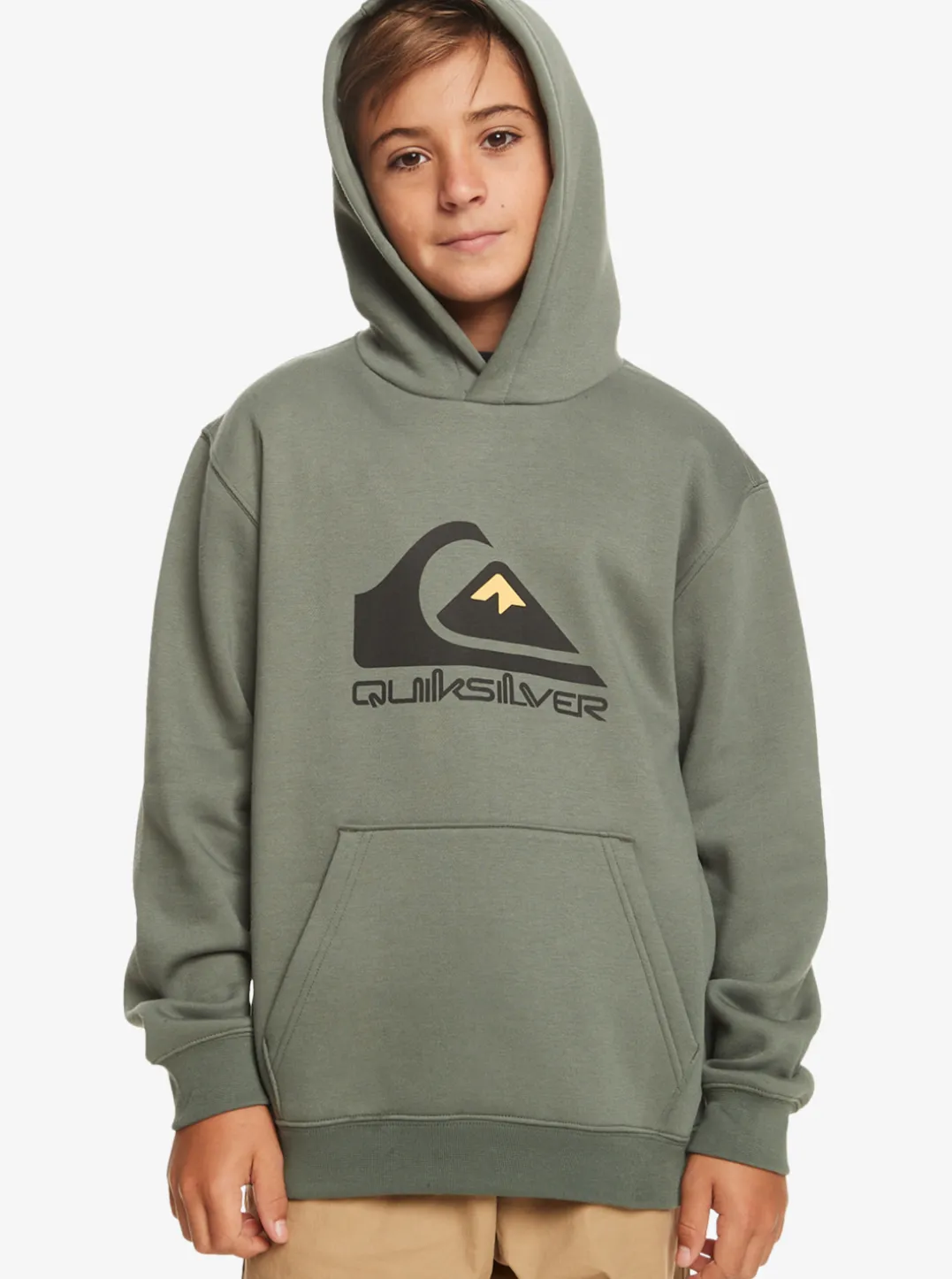 Boys Quiksilver Jackets|Boy'S 8-16 Big Logo Fleece Top