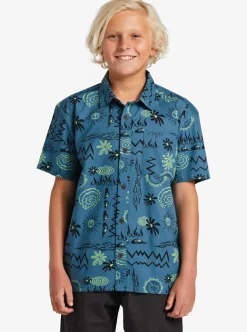 Boys Quiksilver Shirts|Boy'S 8-16 Radical Times Short Sleeve Woven Shirt