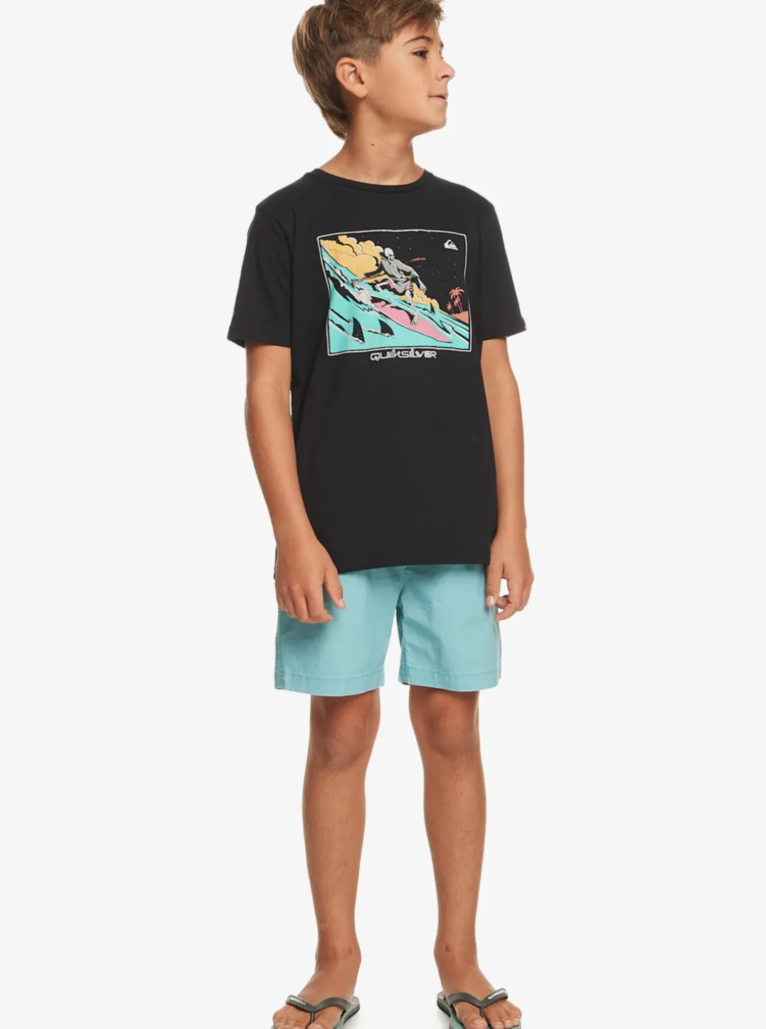 Boys Quiksilver Shorts|Boy'S 8-16 Taxer 15" Elastic Waist Shorts