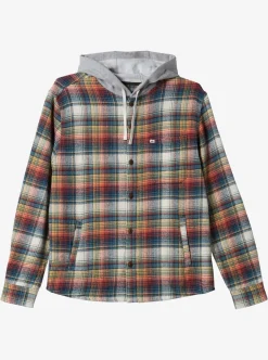 Mens Quiksilver Shirts & Polos|Briggs Hooded Flannel Long Sleeve Top