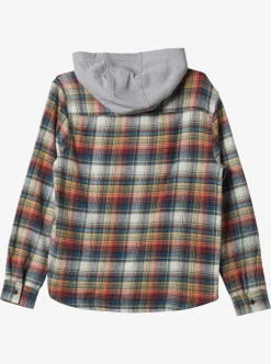 Mens Quiksilver Shirts & Polos|Briggs Hooded Flannel Long Sleeve Top