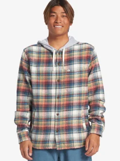 Mens Quiksilver Shirts & Polos|Briggs Hooded Flannel Long Sleeve Top