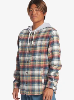 Mens Quiksilver Shirts & Polos|Briggs Hooded Flannel Long Sleeve Top