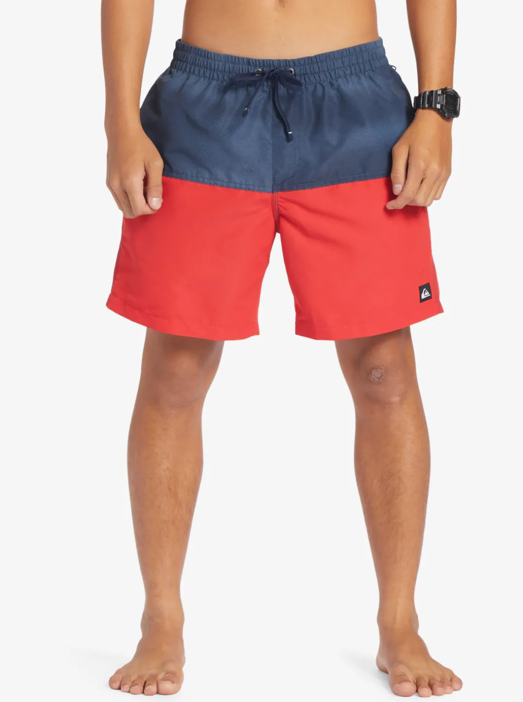 Mens Quiksilver Elastic Waist|Butt Logo 17" Volleys