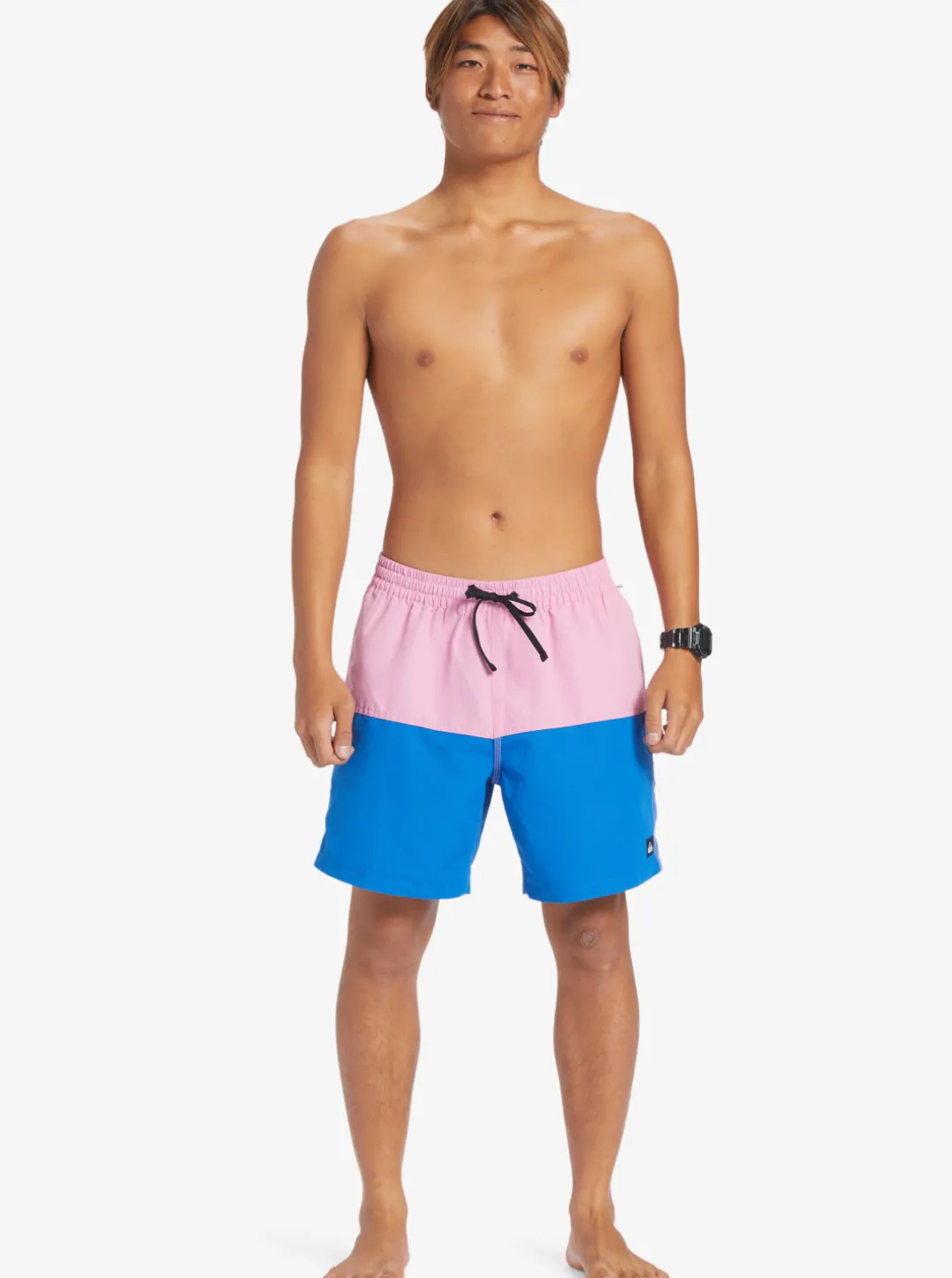 Mens Quiksilver Elastic Waist|Butt Logo 17" Volleys