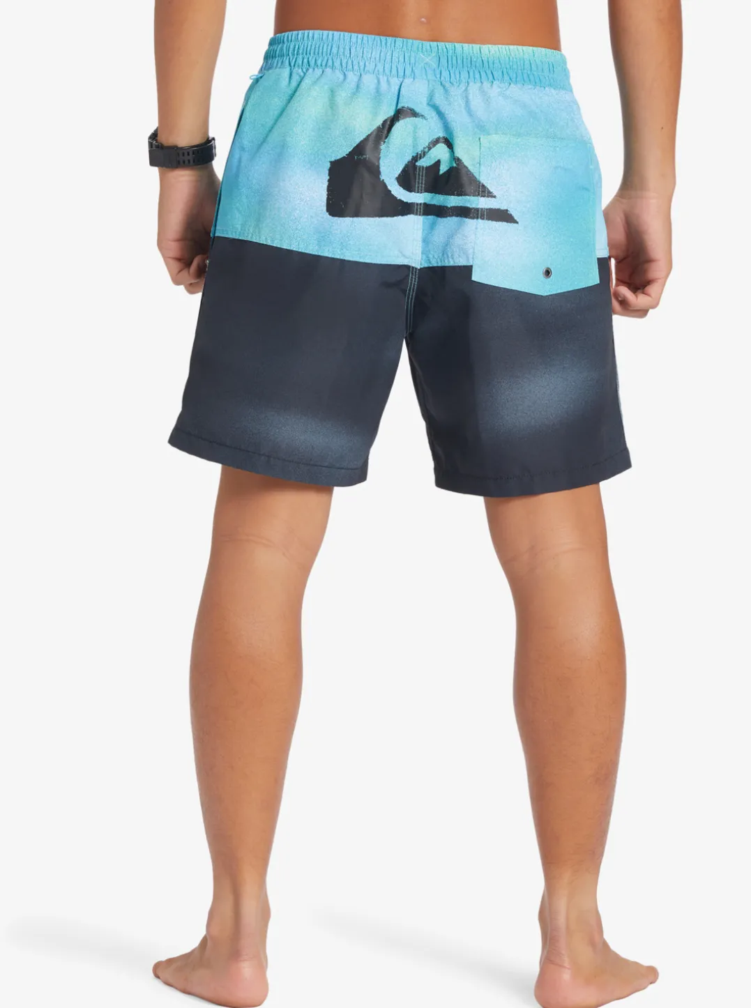 Mens Quiksilver Elastic Waist|Butt Logo 17" Volleys