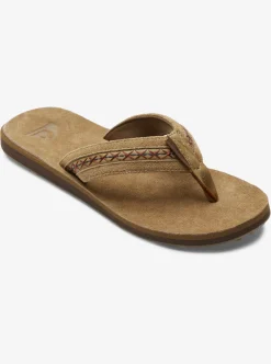 Mens Quiksilver Sandals|Carver Leather Ii Basic Sandal Strap