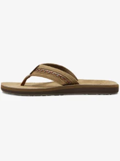 Mens Quiksilver Sandals|Carver Leather Ii Basic Sandal Strap