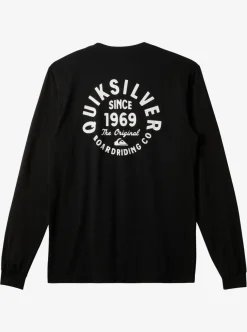 Mens Quiksilver Tees|Circled Script Long Sleeve T-Shirt