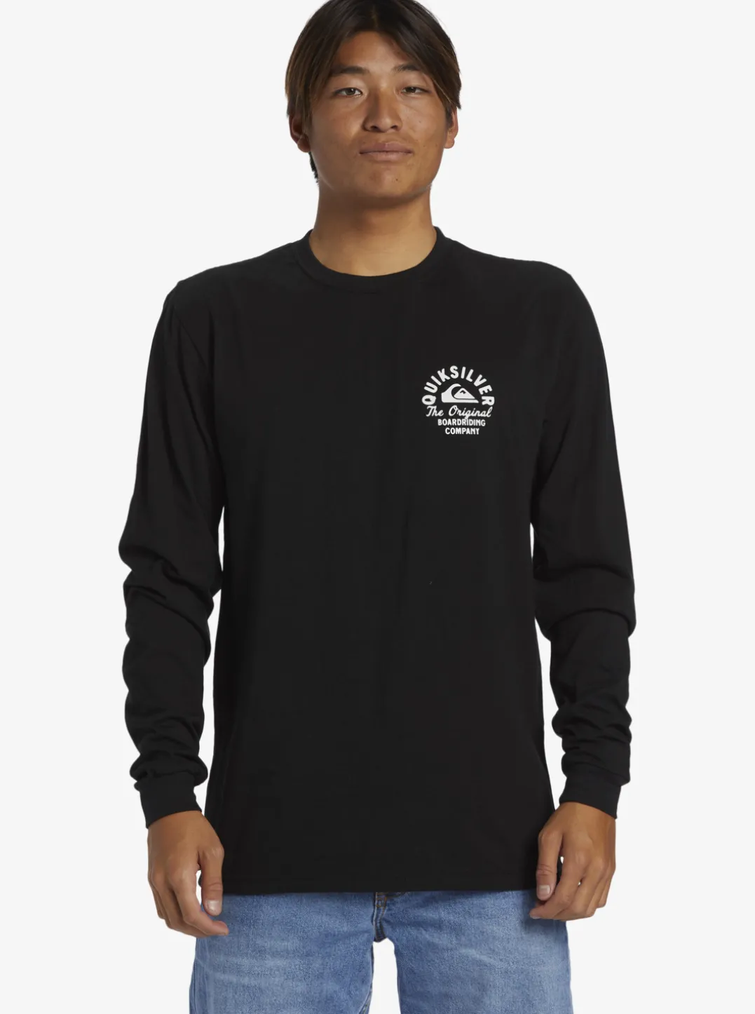 Mens Quiksilver Tees|Circled Script Long Sleeve T-Shirt