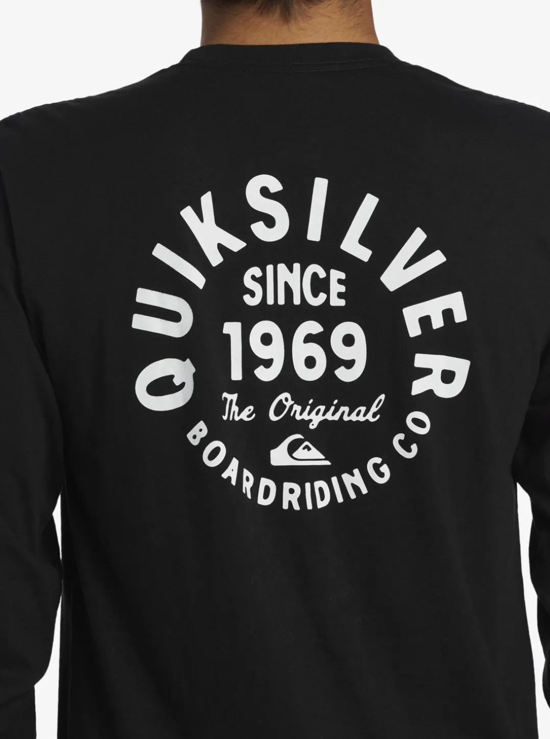 Mens Quiksilver Tees|Circled Script Long Sleeve T-Shirt