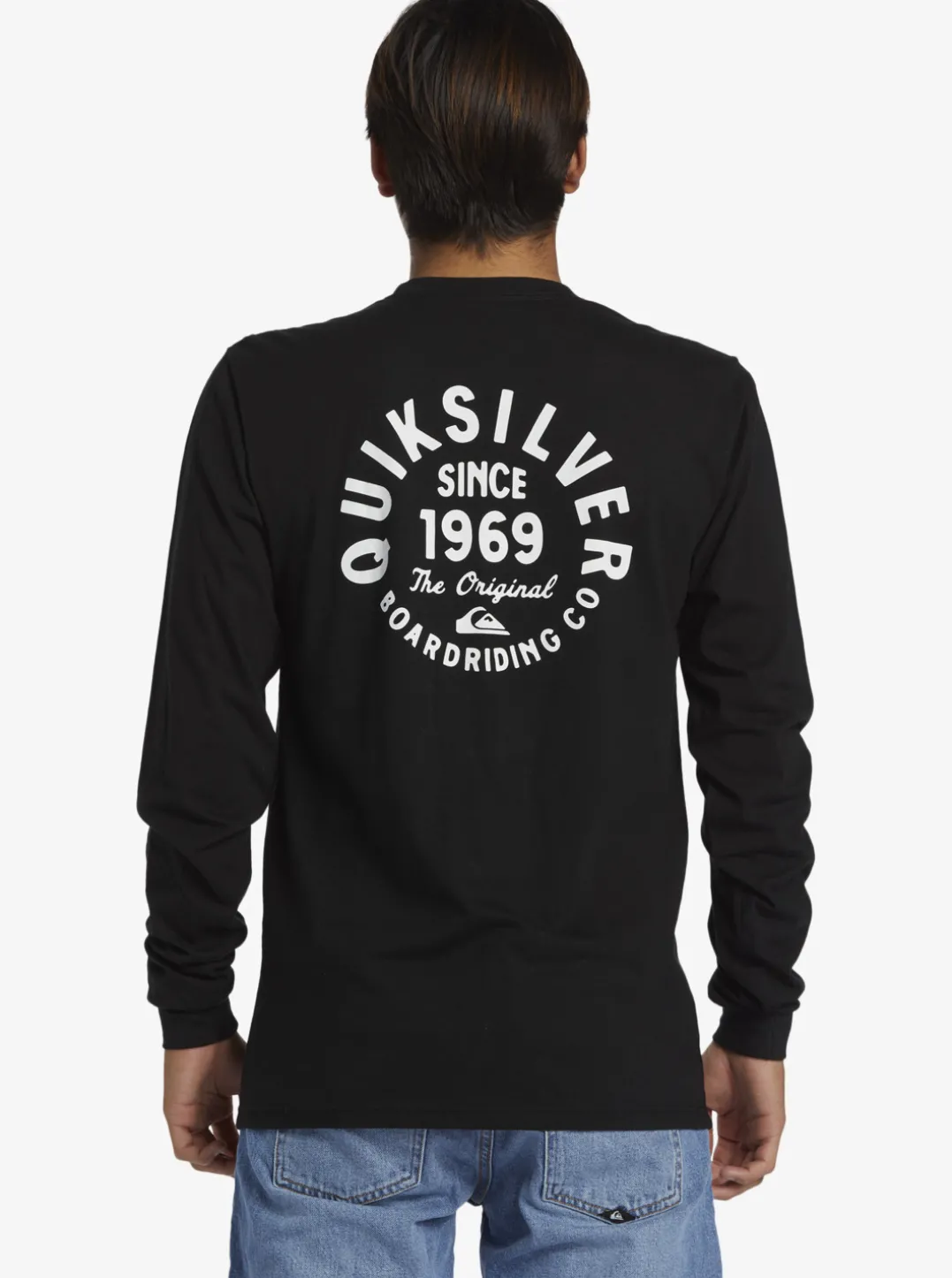 Mens Quiksilver Tees|Circled Script Long Sleeve T-Shirt
