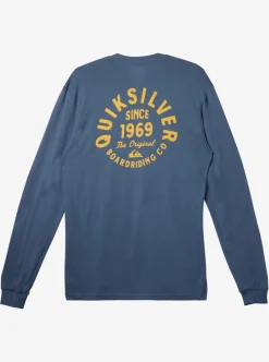 Mens Quiksilver Tees|Circled Script Long Sleeve T-Shirt