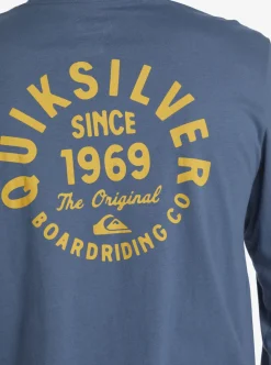Mens Quiksilver Tees|Circled Script Long Sleeve T-Shirt