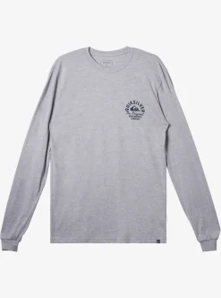 Mens Quiksilver Tees|Circled Script Long Sleeve T-Shirt