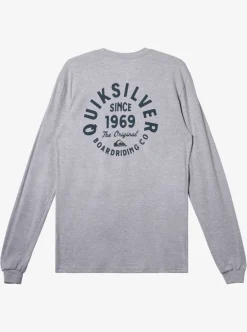 Mens Quiksilver Tees|Circled Script Long Sleeve T-Shirt