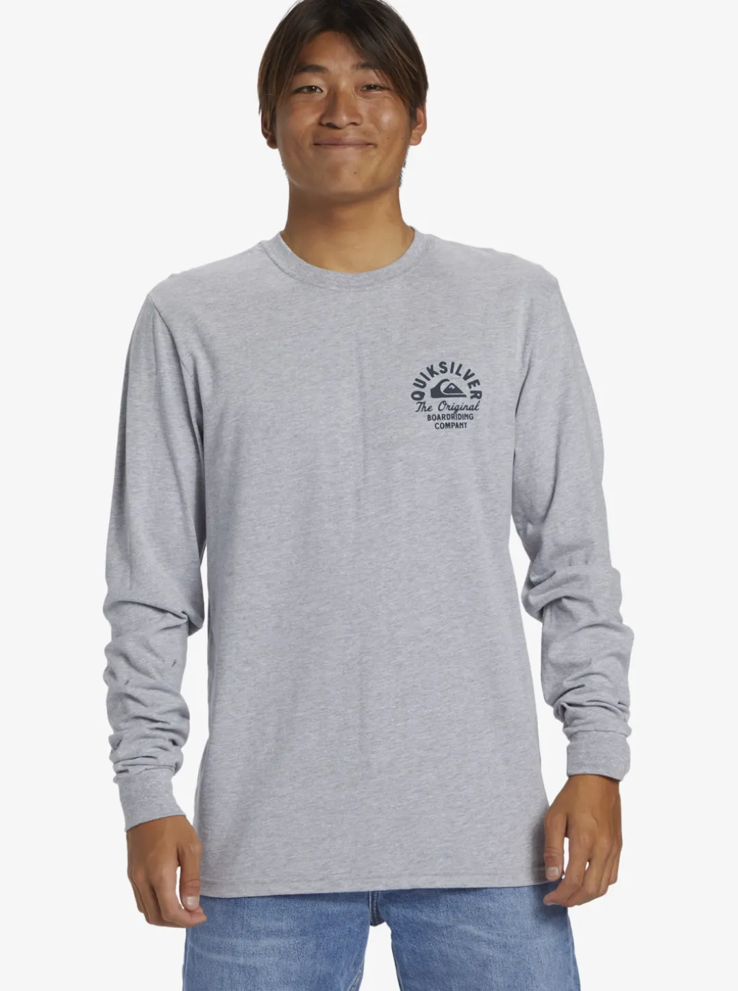 Mens Quiksilver Tees|Circled Script Long Sleeve T-Shirt