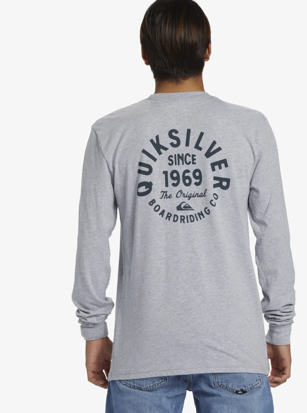 Mens Quiksilver Tees|Circled Script Long Sleeve T-Shirt