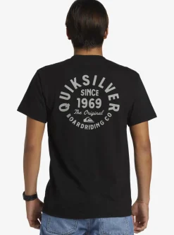 Mens Quiksilver Tees|Circled Script T-Shirt
