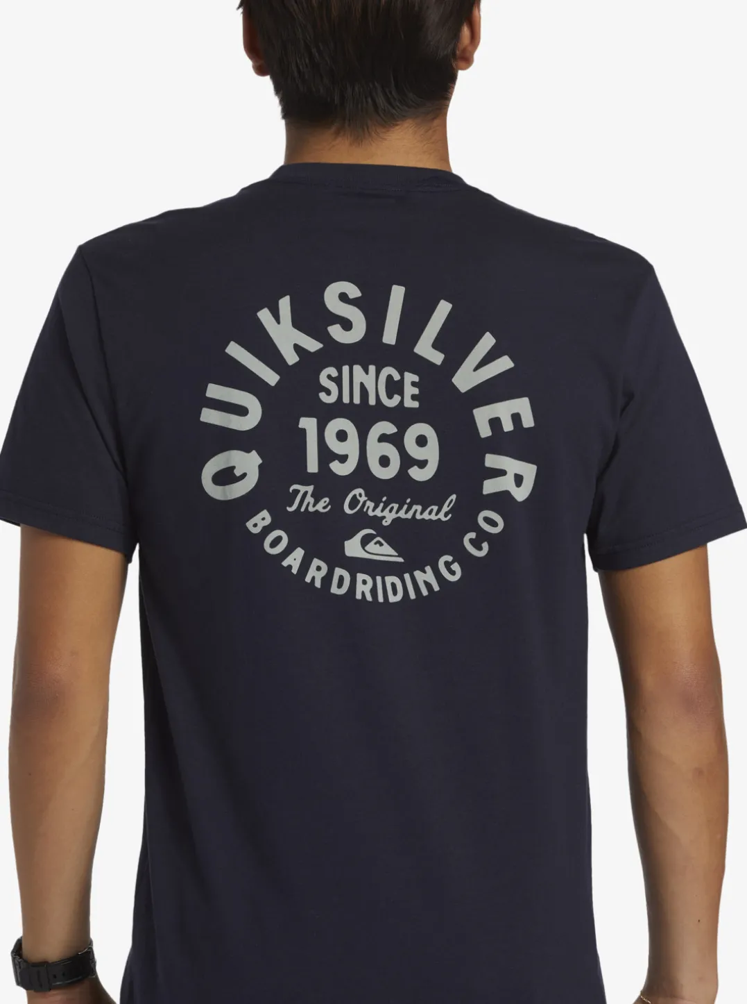 Mens Quiksilver Tees|Circled Script T-Shirt