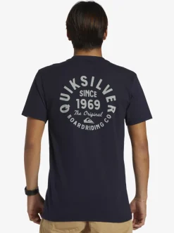 Mens Quiksilver Tees|Circled Script T-Shirt