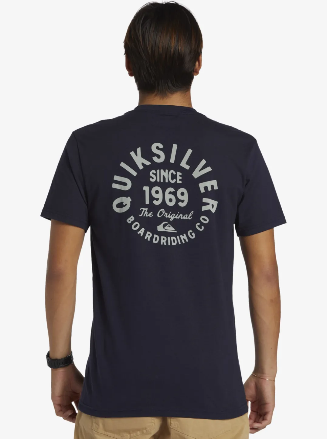 Mens Quiksilver Tees|Circled Script T-Shirt