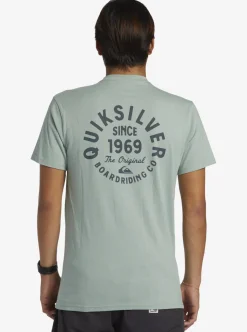 Mens Quiksilver Tees|Circled Script T-Shirt