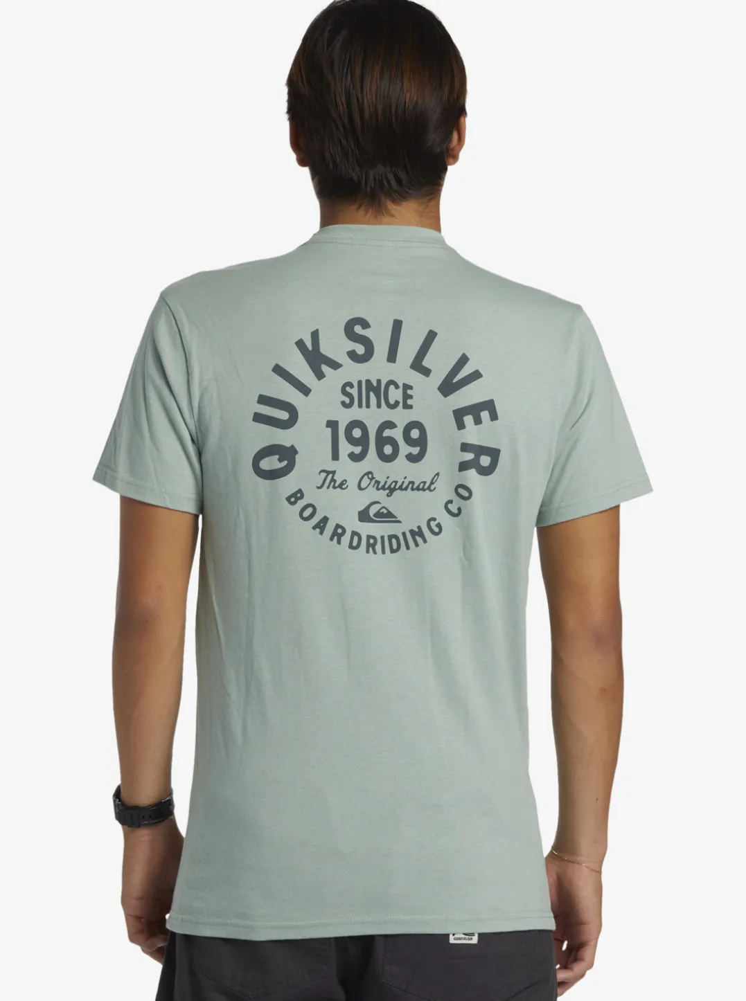 Mens Quiksilver Tees|Circled Script T-Shirt