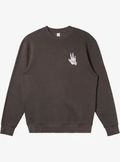 Mens Quiksilver Sweatshirts & Hoodies|E Peace Out Crew Neck Sweatshirt