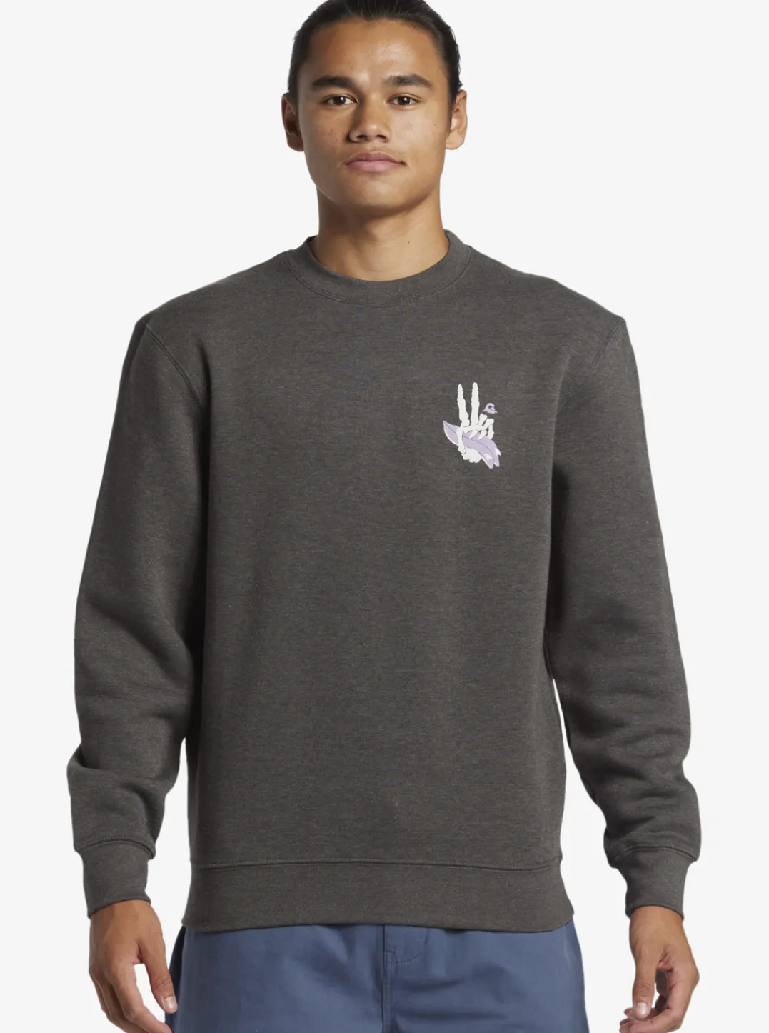 Mens Quiksilver Sweatshirts & Hoodies|E Peace Out Crew Neck Sweatshirt