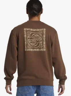 Mens Quiksilver Sweatshirts & Hoodies|E Peace Out Crew Neck Sweatshirt