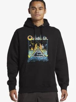 Mens Quiksilver Sweatshirts & Hoodies|E Rockin Hoodie Pullover Sweatshirt