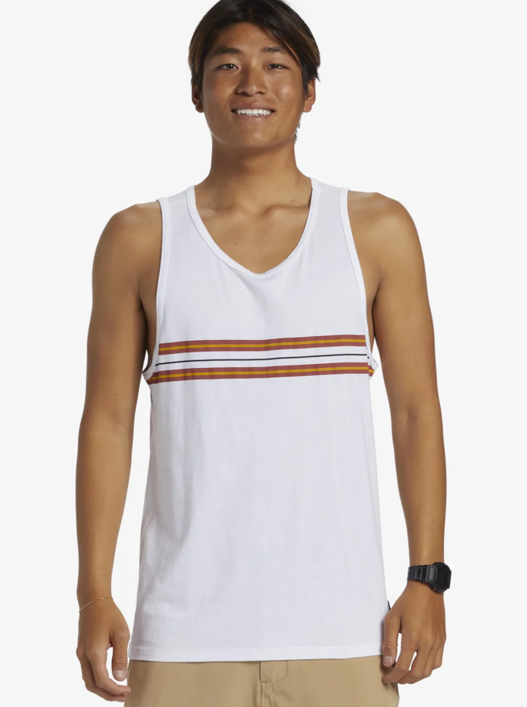 Mens Quiksilver Tees|Everyday Stripe Tank Top