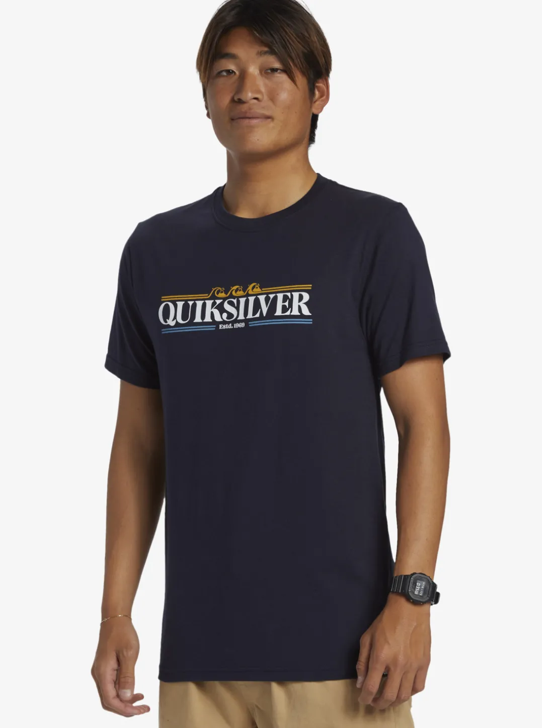 Mens Quiksilver Tees|Gradient Lines T-Shirt