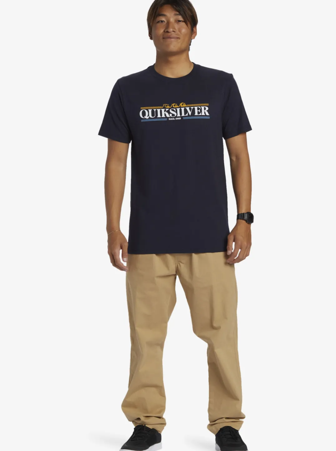 Mens Quiksilver Tees|Gradient Lines T-Shirt