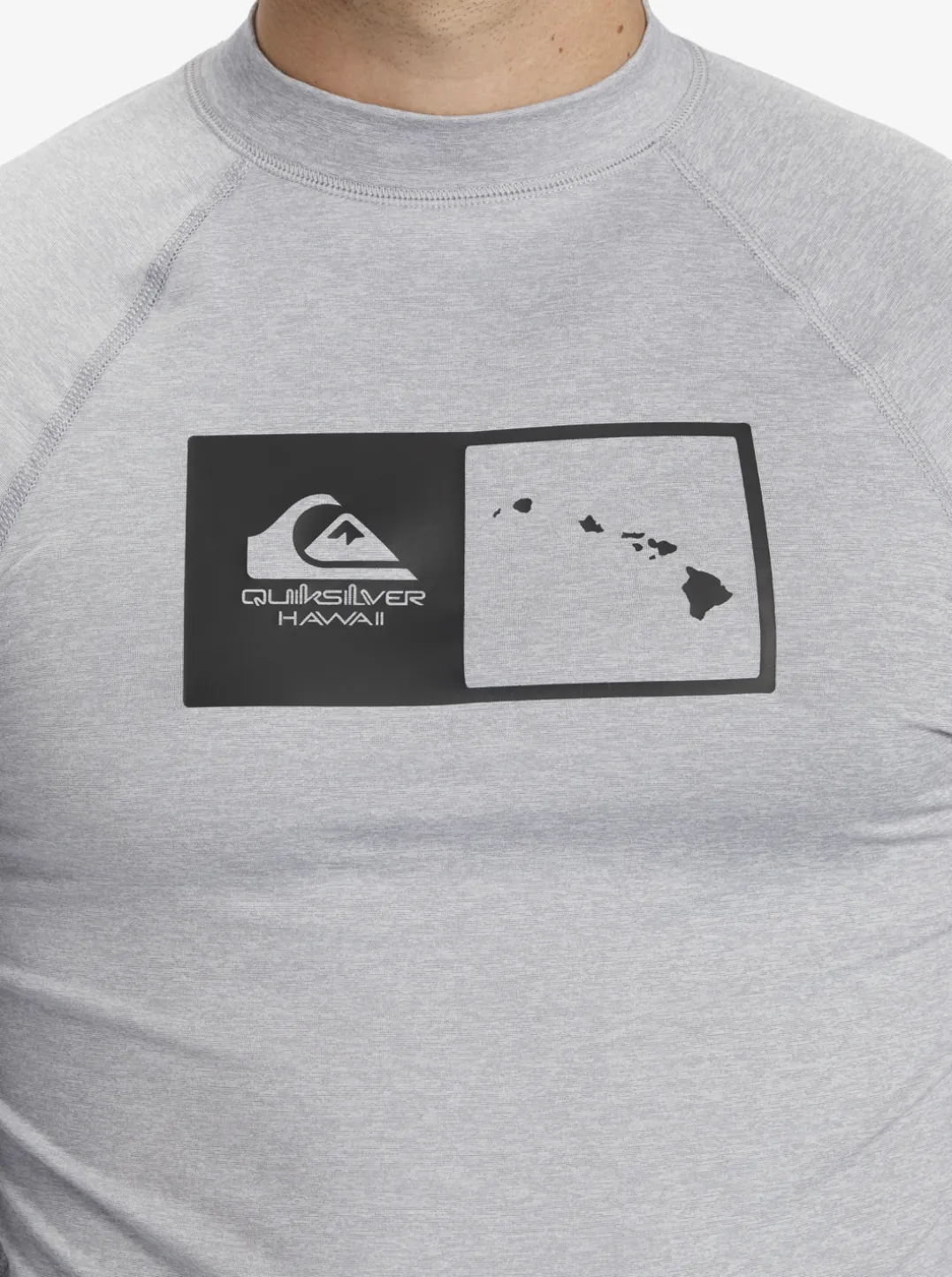 Mens Quiksilver Rashguards|Hawaii Double Down Upf 50 Long Sleeve Surf Tee