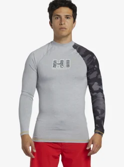 Mens Quiksilver Rashguards|Hi Island Rush Long Sleeve Upf 50 Rashguard