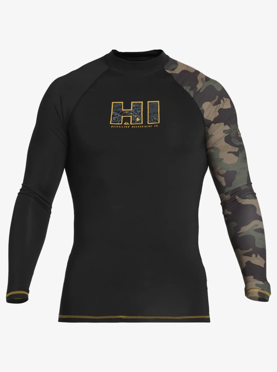 Mens Quiksilver Rashguards|Hi Island Rush Long Sleeve Upf 50 Rashguard