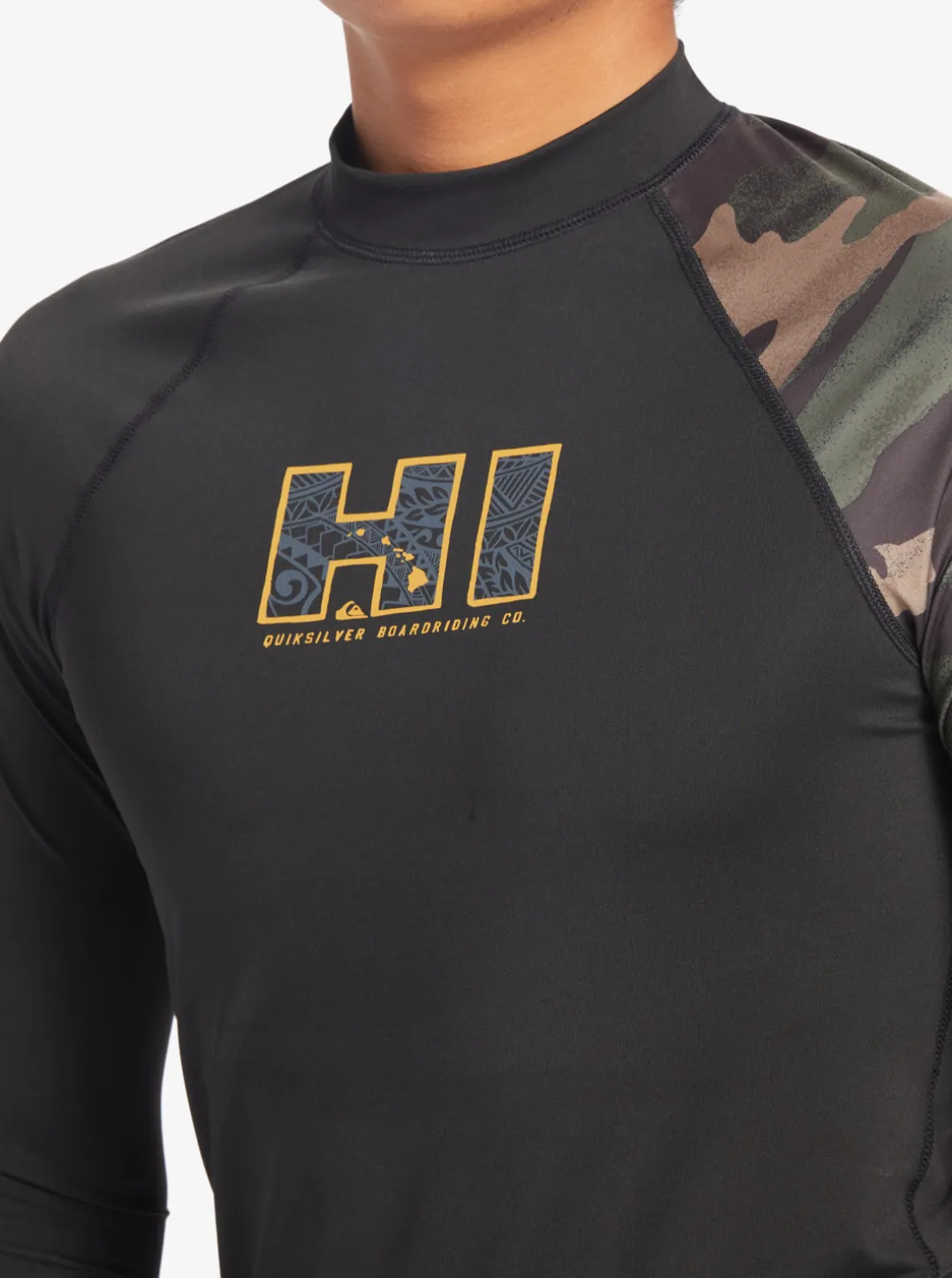 Mens Quiksilver Rashguards|Hi Island Rush Long Sleeve Upf 50 Rashguard