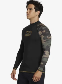 Mens Quiksilver Rashguards|Hi Island Rush Long Sleeve Upf 50 Rashguard
