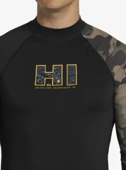Mens Quiksilver Rashguards|Hi Island Rush Long Sleeve Upf 50 Rashguard