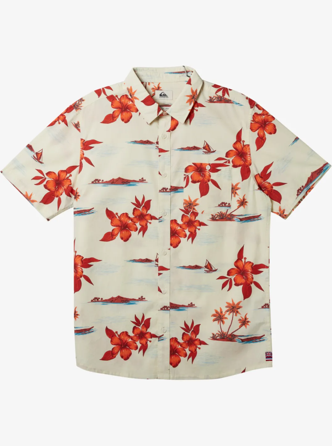 Mens Quiksilver Shirts & Polos|Hi Paradise Airways Short Sleeve Shirt