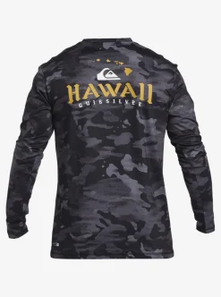 Mens Quiksilver Rashguards|Hi Royalty Surf Long Sleeve Upf 50 Surf T-Shirt