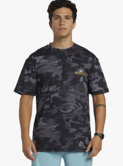 Mens Quiksilver Rashguards|Hi Royalty Surf Short Sleeve Upf 50 Surf T-Shirt