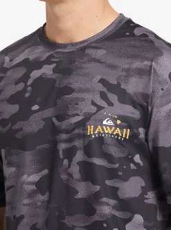 Mens Quiksilver Rashguards|Hi Royalty Surf Short Sleeve Upf 50 Surf T-Shirt
