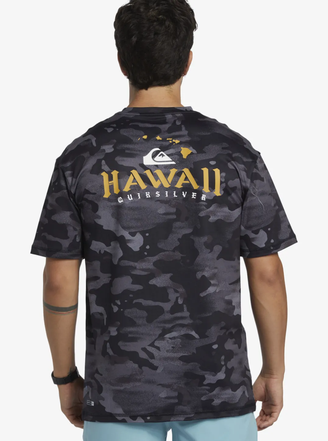 Mens Quiksilver Rashguards|Hi Royalty Surf Short Sleeve Upf 50 Surf T-Shirt