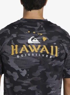 Mens Quiksilver Rashguards|Hi Royalty Surf Short Sleeve Upf 50 Surf T-Shirt
